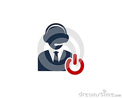 Call Center Icon Logo Design Element Vector Illustration