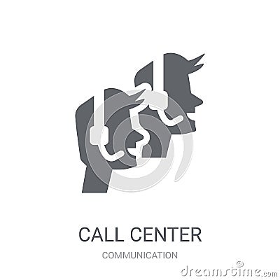 Call center icon. Trendy Call center logo concept on white background from Communication collection Vector Illustration