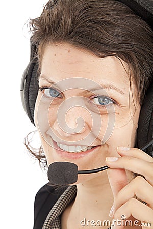 Call center operator Stock Photo