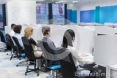 Call center operators Stock Photo