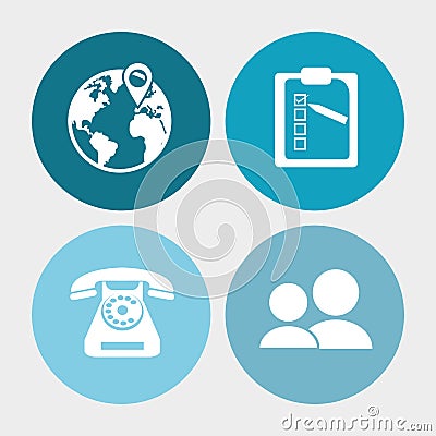 Call center service communication Vector Illustration