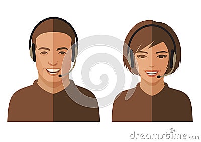 Call center service Vector Illustration