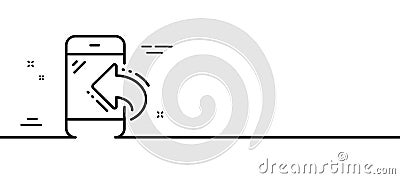 Call center service line icon. Incoming phone call sign. Minimal line pattern banner. Vector Vector Illustration