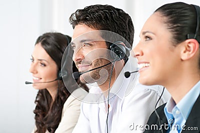 Call center team Stock Photo