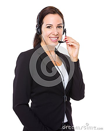 Call centre operator Stock Photo