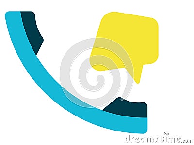 call chat glyph flat vector icon.Communication flat vector icon which can easily modify or edit Stock Photo