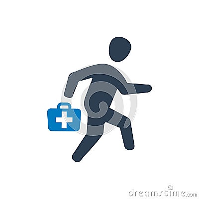 On call doctor icon Vector Illustration