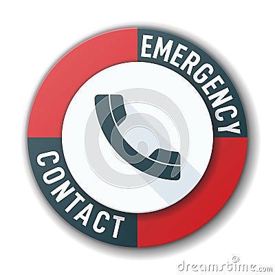 Call Emergency Medical button vector sign label illustration Vector Illustration
