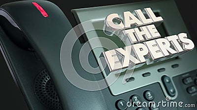 Call the Experts Get Help Experience Phone Stock Photo