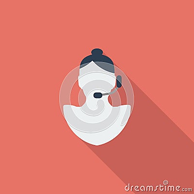 Call girl. Vector Illustration