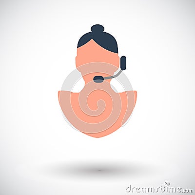 Call girl. Vector Illustration