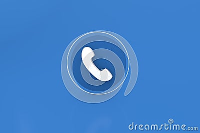 Call icon 3d image 3d rendering 3d render images Stock Photo