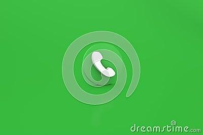 Call Logo on Green 3d image 3d rendering 3d render images Stock Photo