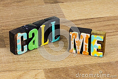 Call me business phone communication positive happy relationship Stock Photo