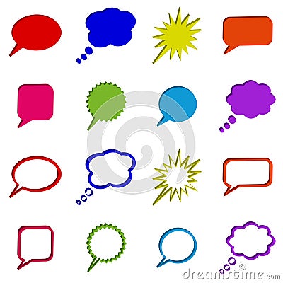 Call out or talk buttons Vector Illustration