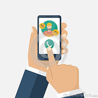 Call on the phone, vector Vector Illustration