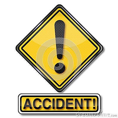 Call sign and accident Vector Illustration