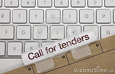 Call for Tenders - Inscription on White Keyboard Key Stock Photo