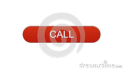 Call web interface button wine red, consultant assistance, technical support Stock Photo