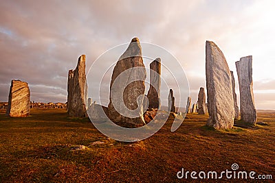 Callanish standing stones Stock Photo