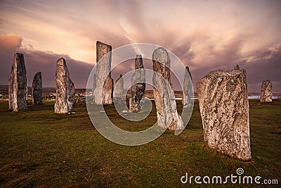 Callanish standing stones in Scotland Stock Photo