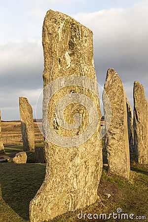 Callanish Stone Circle on the Isle of Lewis in the Outer Hebrides of Scotland. Stock Photo