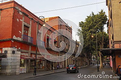 Calle de la Palma in Historic center of Mexico City, Mexico Editorial Stock Photo