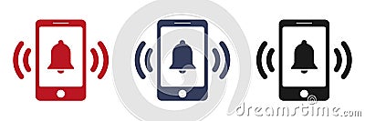 Caller smartphone and mobile phone icons set. Web design Stock Photo