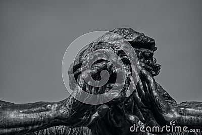 Callers statue in the sky background Stock Photo