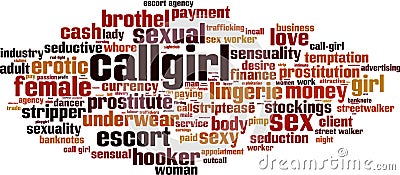 Callgirl word cloud Vector Illustration