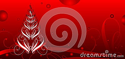 Calligraphic christmastree Vector Illustration