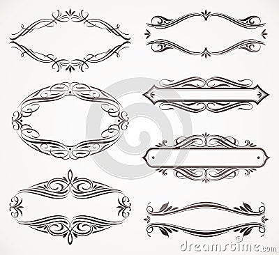 Calligraphic Frames Royalty Free Stock Photography - Image: 19521777