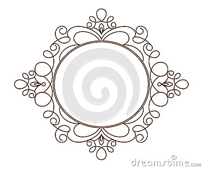 Calligraphic frames .Vintage .Vector illustration. Vector Illustration