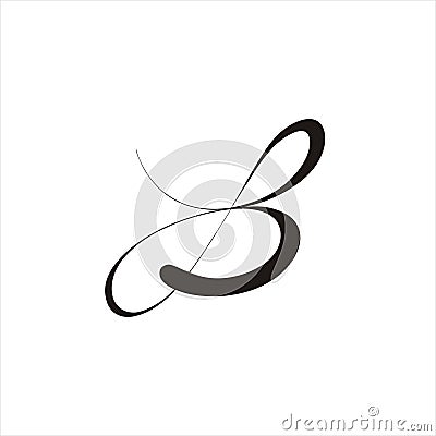 Letter B. Logo design. Isolated vector illustration. Vector Illustration