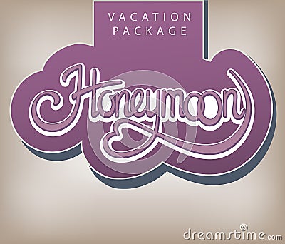 Vacation package Honeymoon Vector Illustration