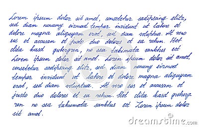 Calligraphic handwritten letter Handwriting Manuscript texture Stock Photo