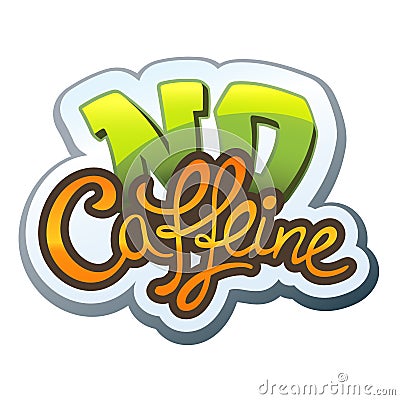 No Caffeine Vector Illustration