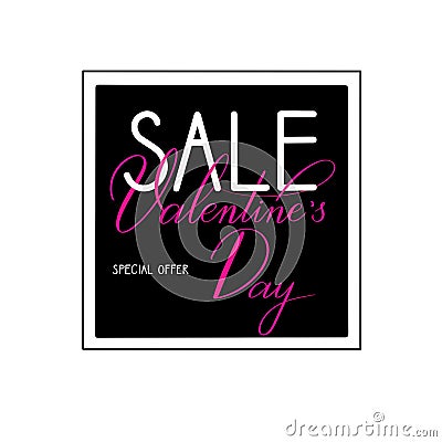 Calligraphic love lettering sale valentines day Vector Illustration