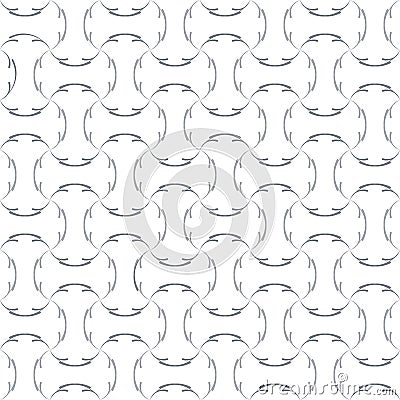 Calligraphic Strokes Seamless Pattern Vector Illustration