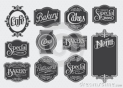 Calligraphic vintage signs Vector Illustration