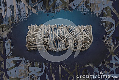 Calligraphy.3D artwork.A work of art, 