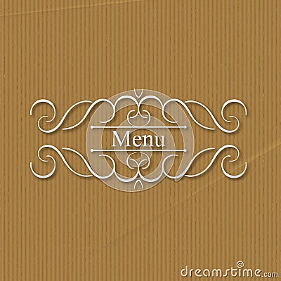Calligraphy monogram floral design, vintage pattern logo Stock Photo