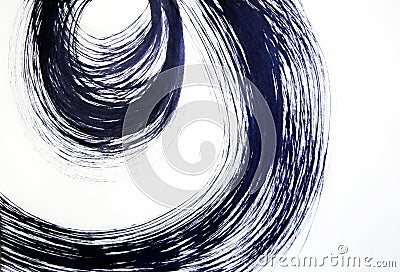 Calligraphy numbers nine Stock Photo