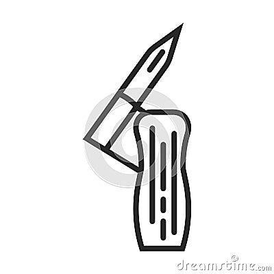 Calligraphy pen vector icon Vector Illustration