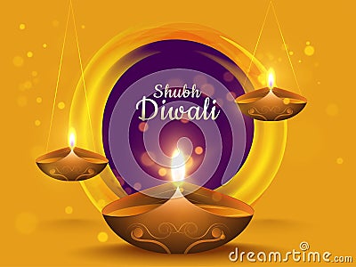 Calligraphy of Shubh Diwali. Stock Photo