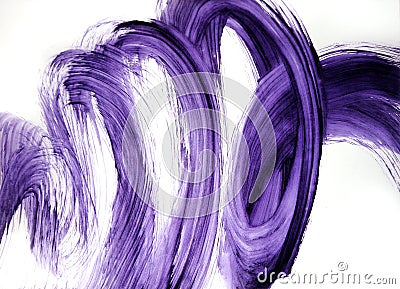 Calligraphy with wide ink brush on format. Abstraction Stock Photo