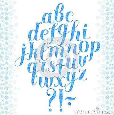 Calligraphy winter font Stock Photo