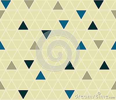 Calm geometric background with rounded triangles. Seamless vector Vector Illustration