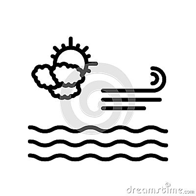 Calm icon vector sign and symbol isolated on white background, Calm logo concept Vector Illustration