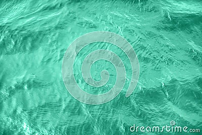 calm mint colored river water surface Stock Photo